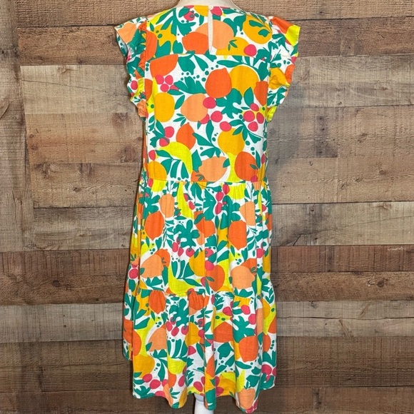 J.Crew Linen Blend Colorful Citrus Floral Print Dress size 4 - Picture 4 of 12
